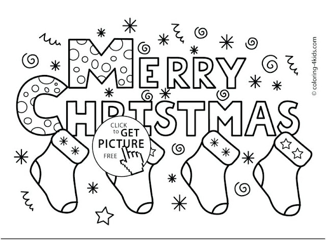 christmas Coloring Pages that Say Merry Christmas