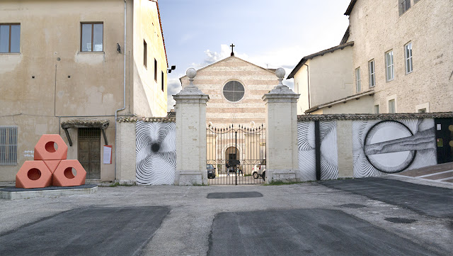 street art mural by 2501 in spoleto, italy