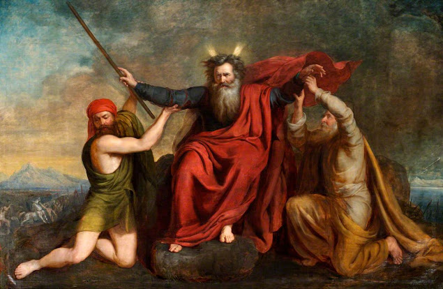 Musa berdoa melawan bangsa Amalek (Kel 17:8-16)