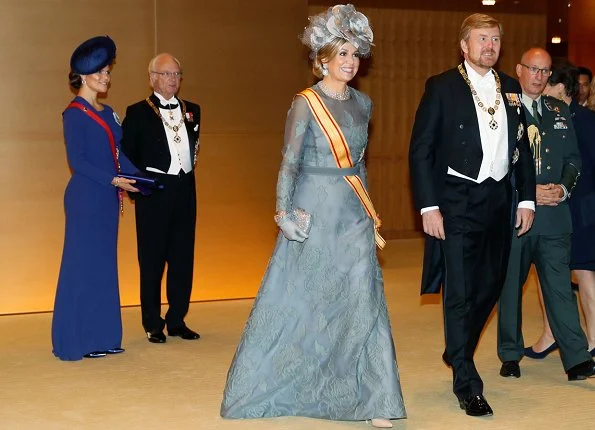 Queen Mathilde wore Armani, Queen Letizia wore Matilde Cano dress. Queen Jetsun Pema. Crown Princess Victoria and Mary. Empress Masako