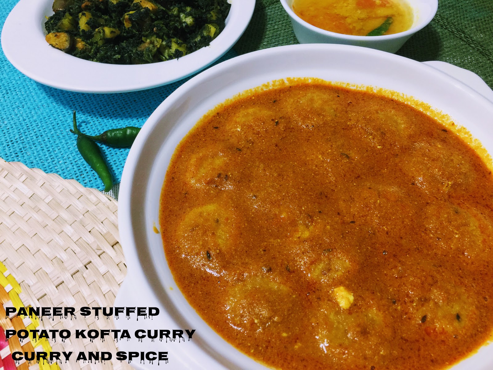 CURRY AND SPICE PANEER STUFFED POTATO KOFTA CURRY