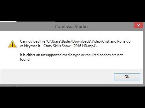 حل مشكله camtasia studio 8 في رفض الفيديو