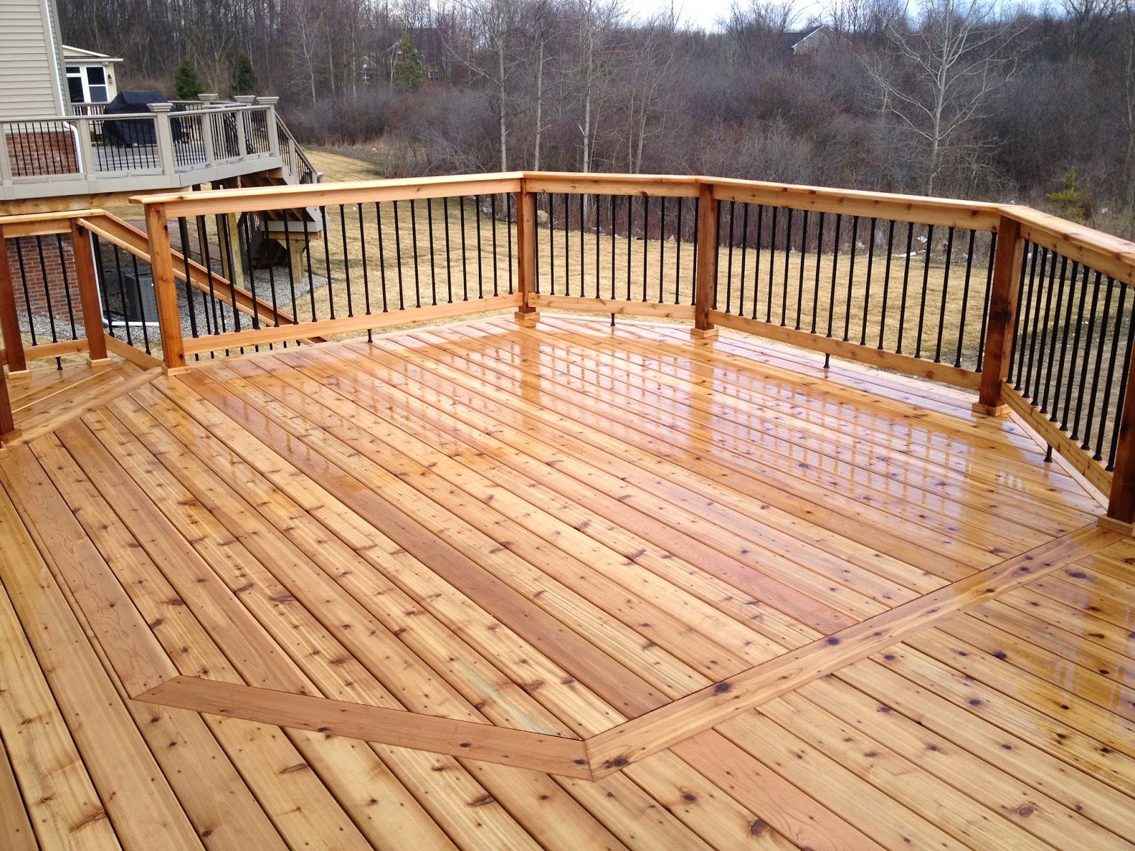 Outdoor Living Deck designs from 2013 Adding flair to a square deck.