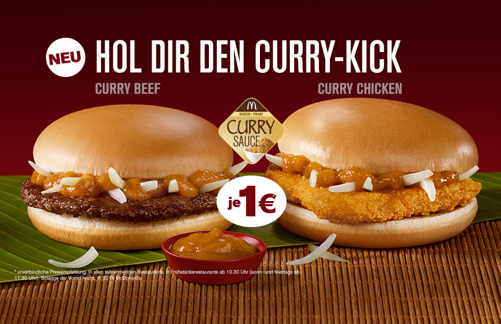 Around the World McDonald's Adds New Curry Burgers to Germany