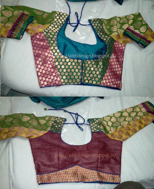 Blouse and Jewellery Designs: Banaras Pattern Blouses