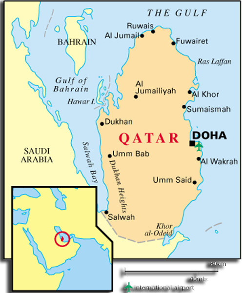 Страна доха где находится. Доха Катар на карте. Катар границы на карте. Катар столица на карте.