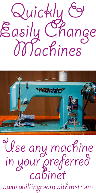 quickly change vintage sewing machine heads