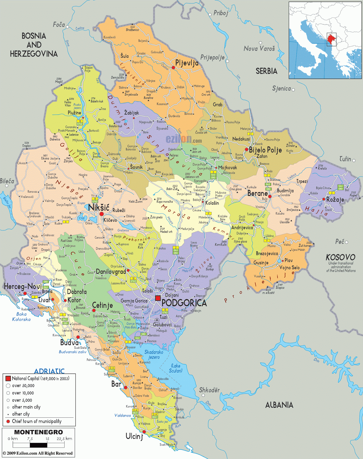 MONTENEGRO - GEOGRAPHICAL MAPS OF MONTENEGRO - Global Encyclopedia™