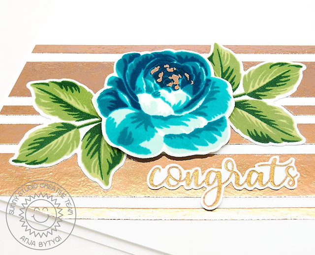 Sunny Studio Stamps: Bold Ballons Everything's Rosy Basic Mini Shapes Congrats Card Celebrate Card Vanessa Menhorn Anja Bytyqi