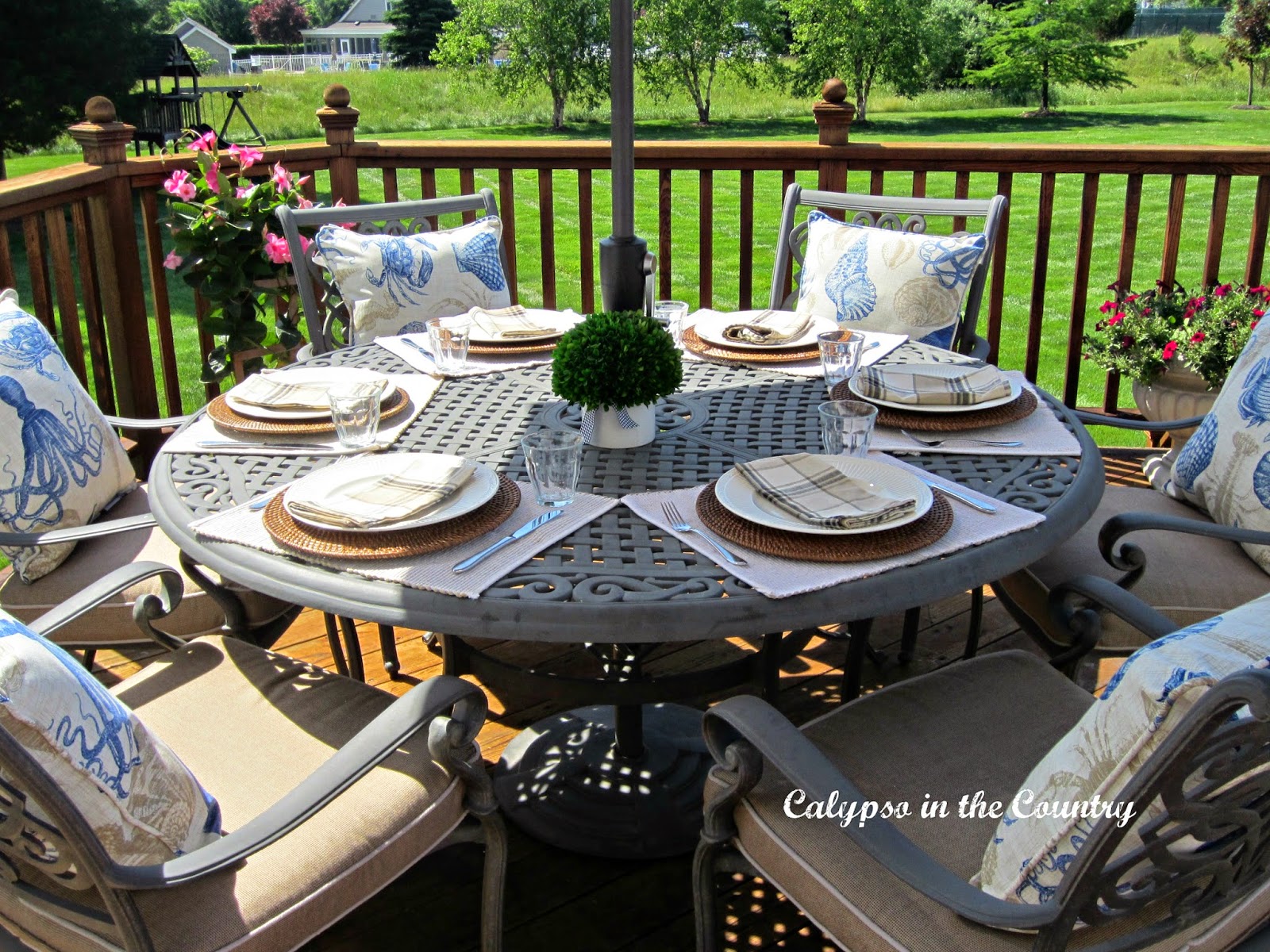 Father's Day Table Setting Outdoor Father's Day Table Setting
