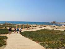 Beautiful Mediterranean coastline location of Caesaria, Roman capitol of Judea (Israel)