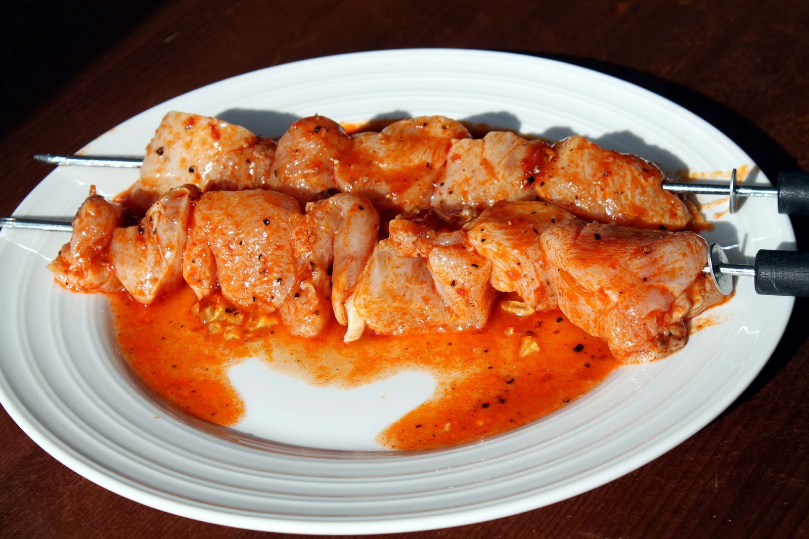 Serena's Medium Rare Harissa Spiked BBQ Chicken Kebabs