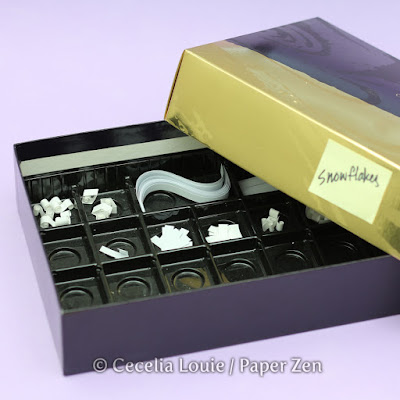 Divided Chocolate Box for Quilling Snowflakes Divided Chocolate Box for Quilling Snowflakes