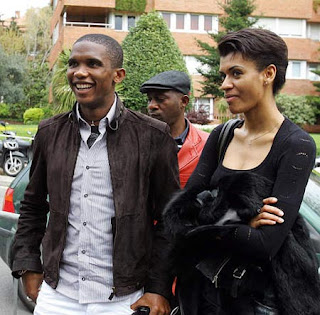 Samuel Eto'o with Wife