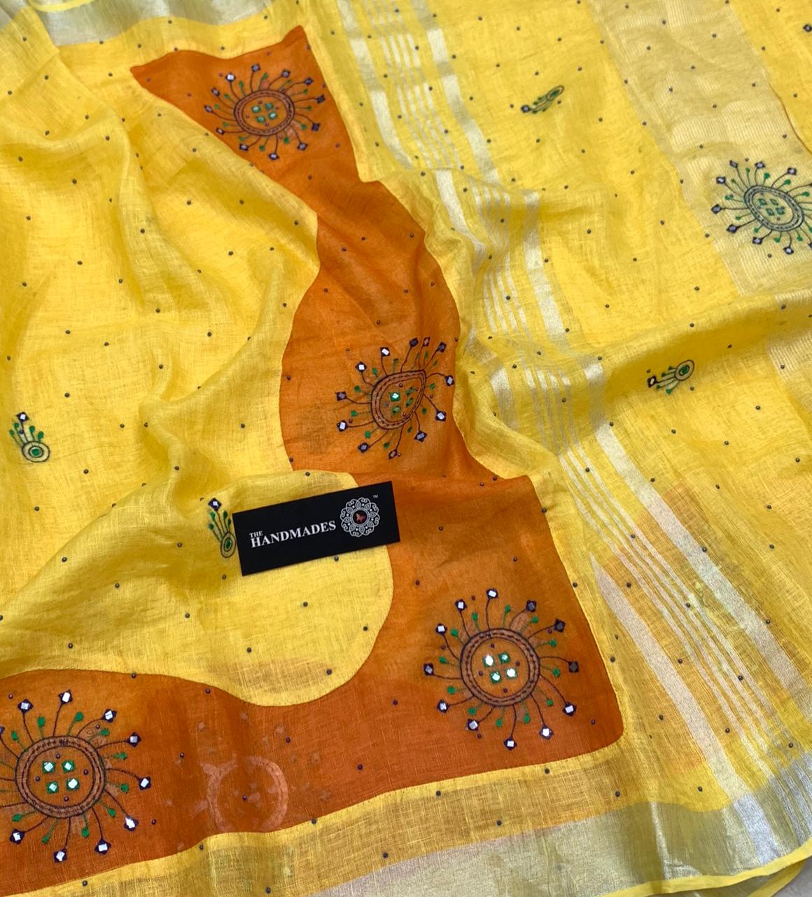 Lenin Mirror Work sarees