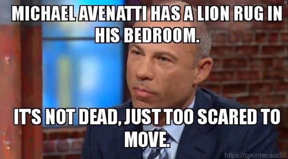 The Great American Disconnect Political Comments About That Lion Rug In Michael Avenatti S Bedroom
