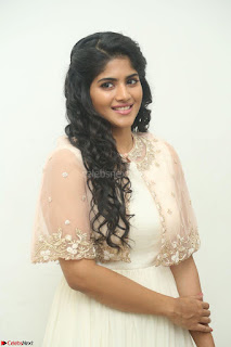 Megha Akash in beautiful Cream Transparent Anarkali Dress at Pre release function of Movie LIE ~ Celebrities Galleries 007