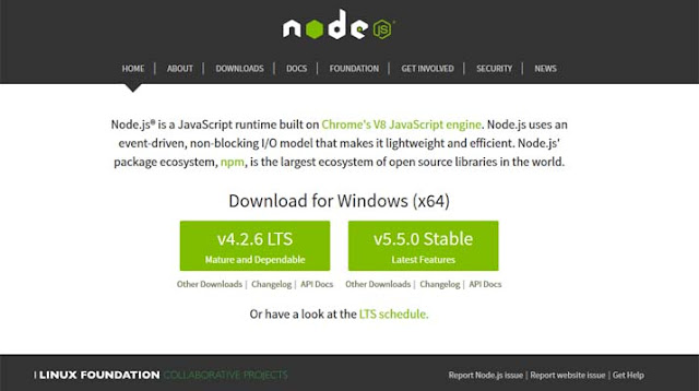 Download Node JS v4.2.6 LTS | akbaraji.blogspot.com