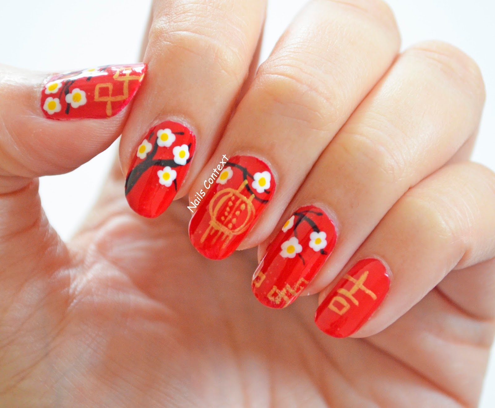 cny nail art 2024 pig