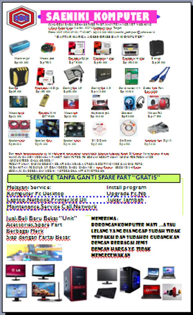 Daftar Harga Spare Part Komputer Reviewmotors.co Daftar Harga Spare Part Komputer Reviewmotors.co