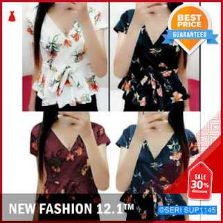 SUP1145P19 Peplum Rossy Shirt Bajuatasan Blouseatasan Atasanwanita BMGShop
