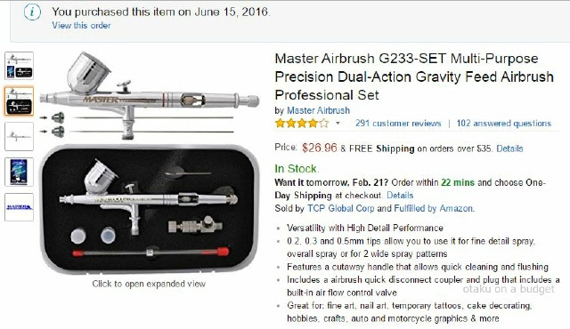 otaku on a budget: Master G233 Airbrush - Review