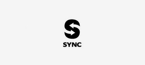 Sync Logo Negative Space contoh logo negative space