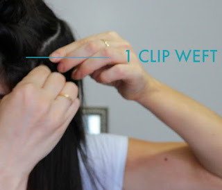 clip in hair extension placements, where to place hair extensions, yelloow hair extensions, how to hair extensions, how to clip in hair extensions