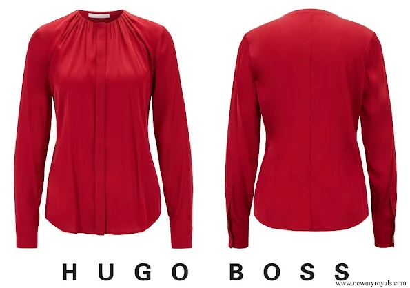 Crown Princess Mary wore Hugo Boss Banora8 blouse