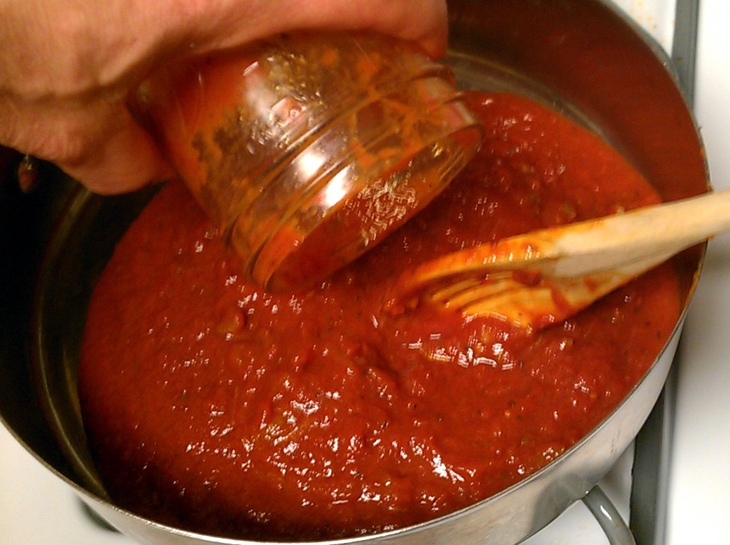 Kissing the Cook Bloody Mary Sauce with Bucatini Pasta