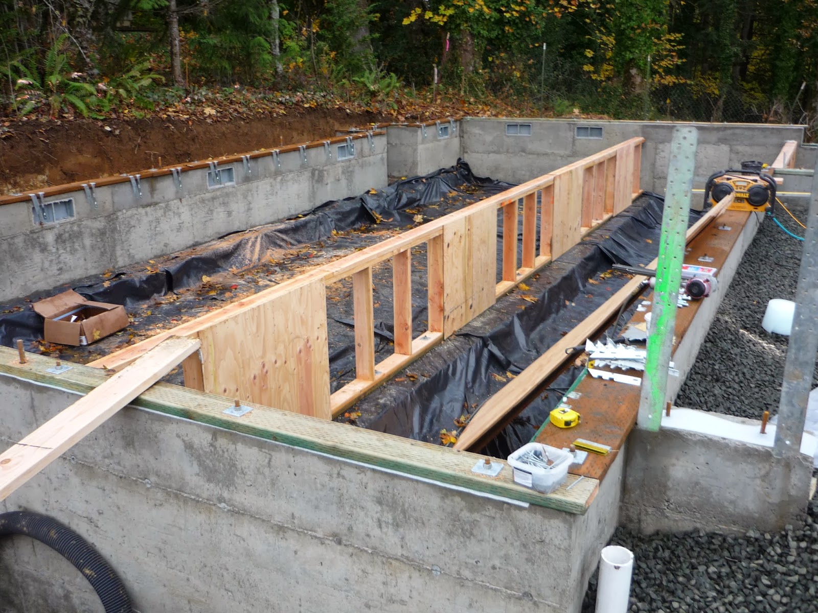 Sparrow Hill House Project Pony Walls and Floor Beams