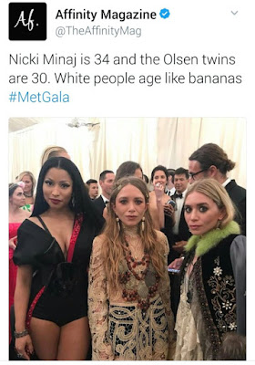 1a Magazine apologises for insulting the Olsen twins and tweeting that ‘White People Age Like Bananas’ after backlash