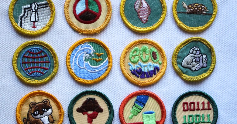 Girl Scout Junior Badge Swimming Patch Vintage Water