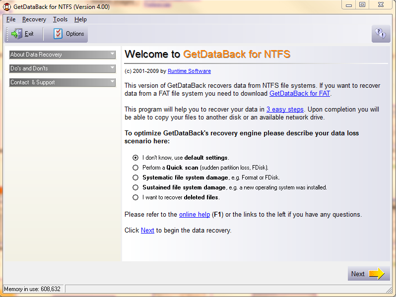 getdataback for ntfs v4.0.0.1