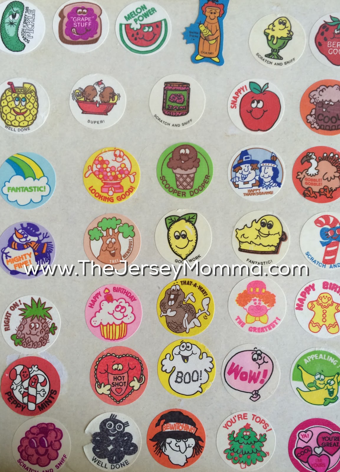 Scratch and Sniff Stickers 80's Flashback! The Jersey Momma