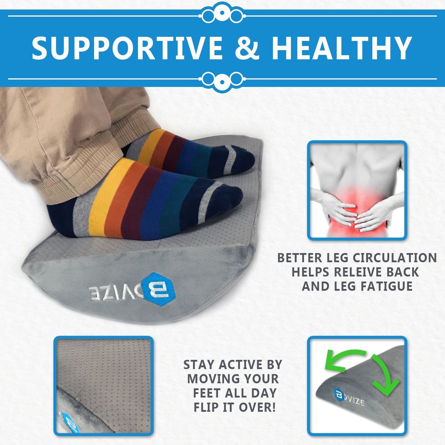 Ergonomic Footrest Foot Rest Cushion for Home