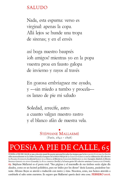 Poesía a Pie de Calle, 65: Un de Stéphane Mallarmé