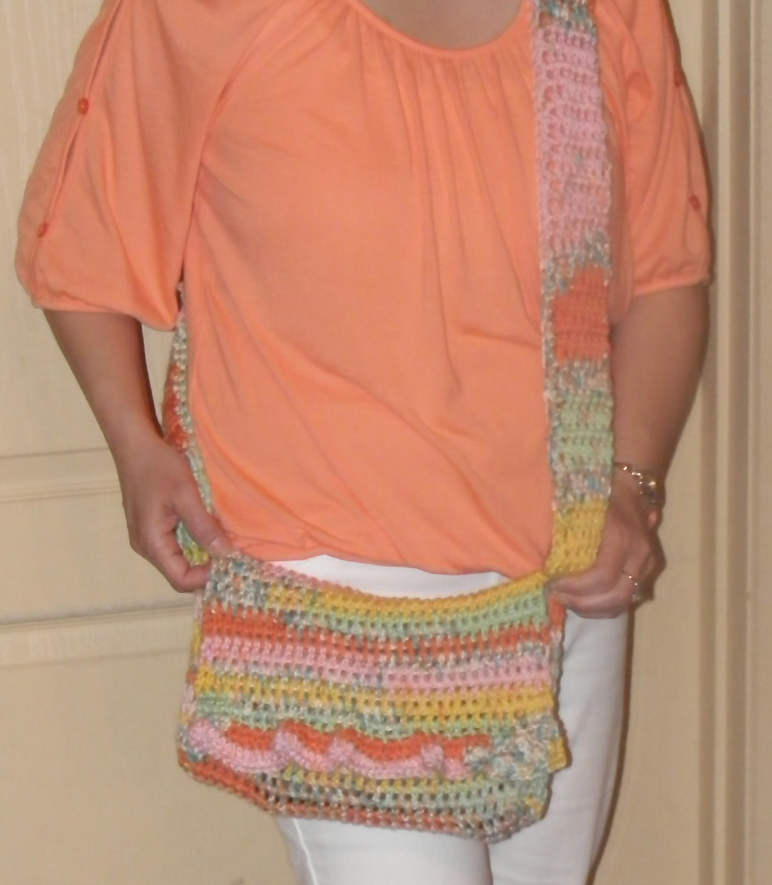 Hook's Happenings Crocheted Messenger Bag