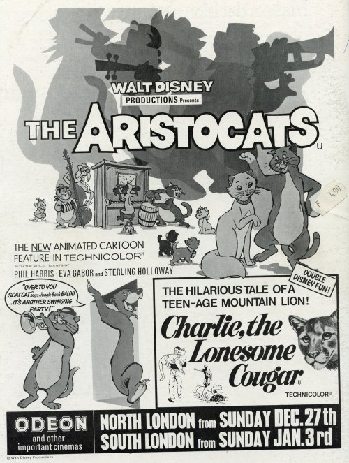 Print ad The Aristocats 1970 animatedfilmreviews.filminspector.com