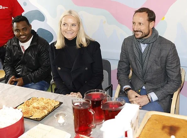 Crown Princess Mette-Marit-wore Stella McCartney Coat and Prada Stretch Suede Boot