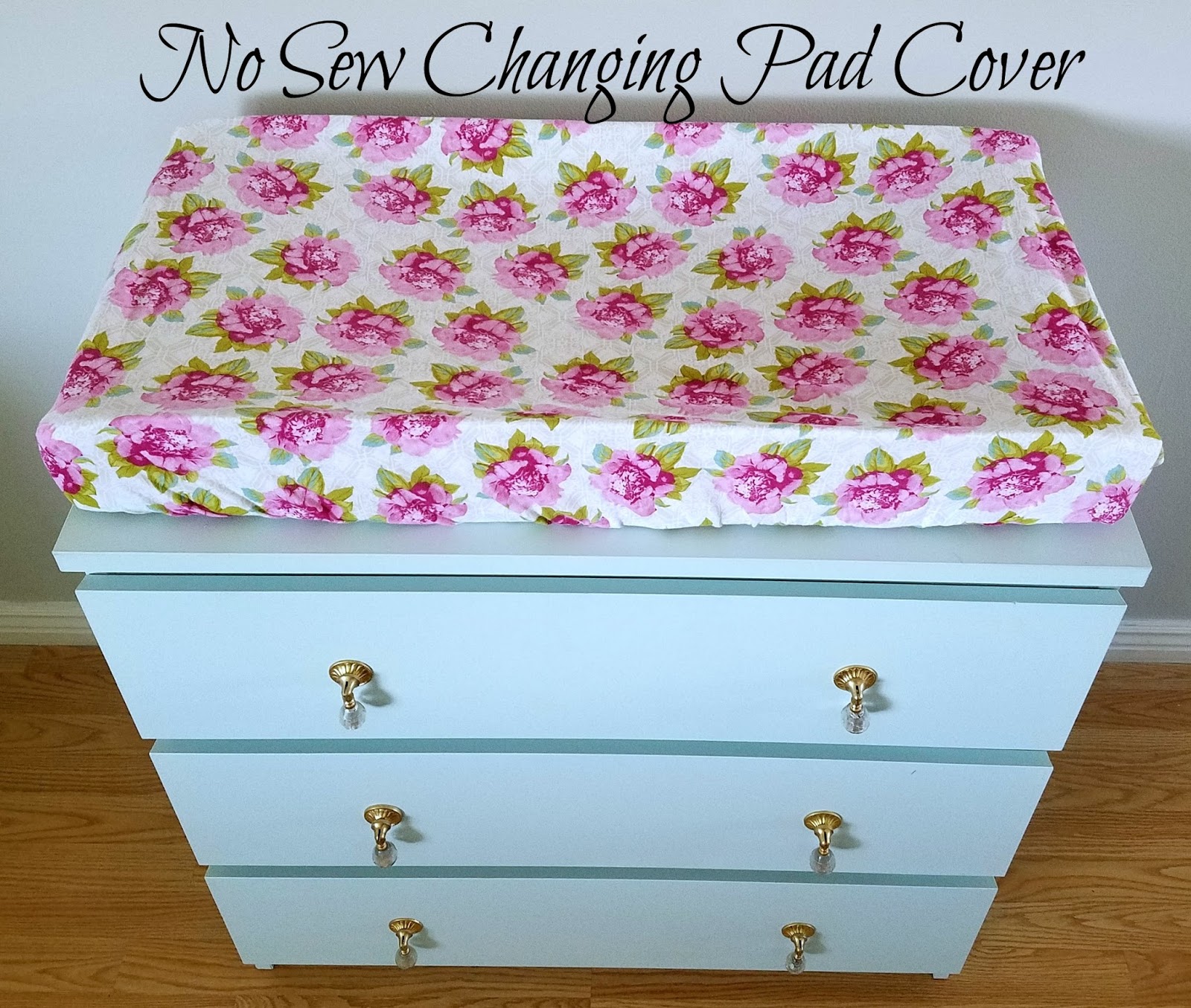 A Hopeful Abode DIY No Sew Changing Pad Cover