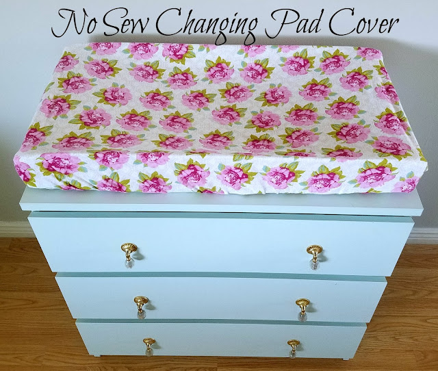 A Hopeful Abode DIY No Sew Changing Pad Cover
