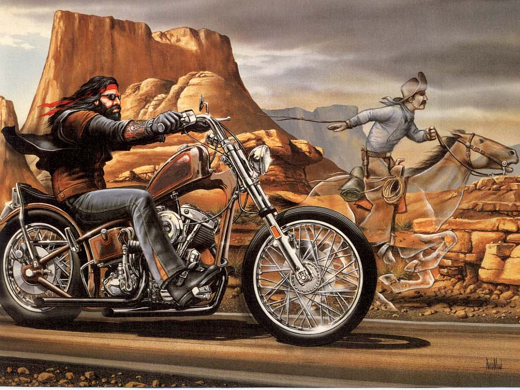 Motoblogn David Mann The Norman Rockwell Of Biker Art Gallery 2