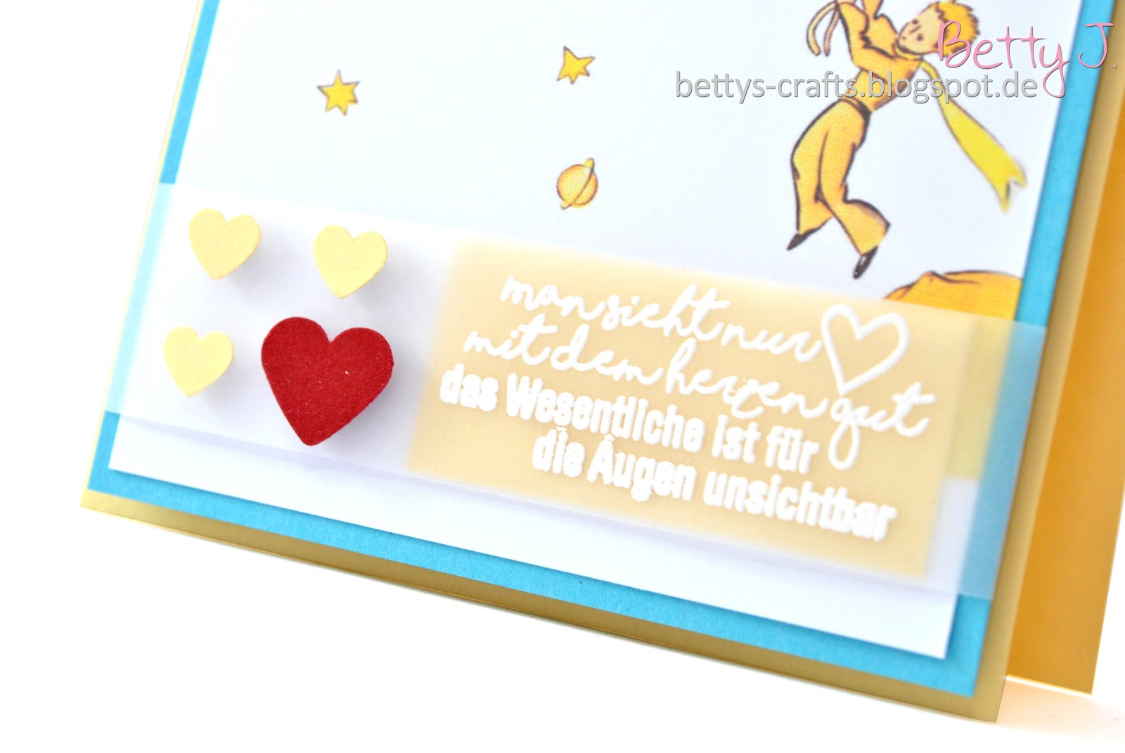 Bettys Crafts Man sieht nur mit dem Herzen gut
