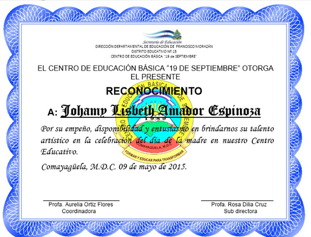 hondu tareas las tareas de honduras formatos para diplomas de pre formatos para diplomas de reconocimiento
