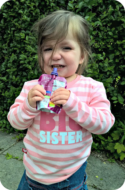 Big Sister t-shirt with Ella's Kitchen Smoothies Fruit Pouch