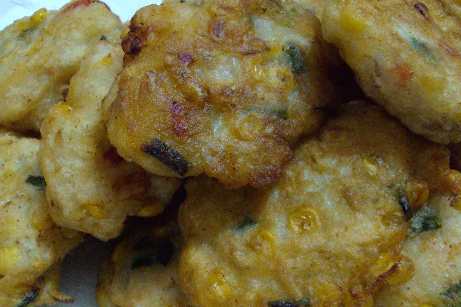 Prawns and Corn Fritters
