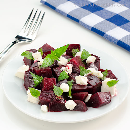 Beet and Goat Cheese Salad with Mint