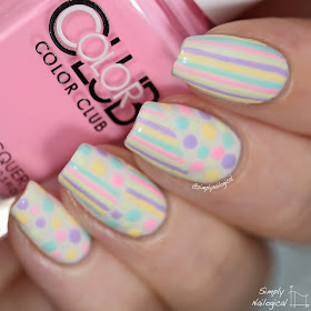 Simply Nailogical: Pastel stripes and dots mix and match - Perfect for ...