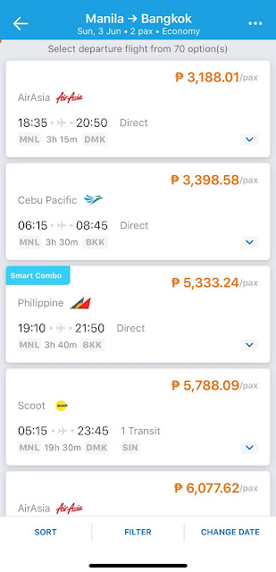 Find cheap flights using Traveloka